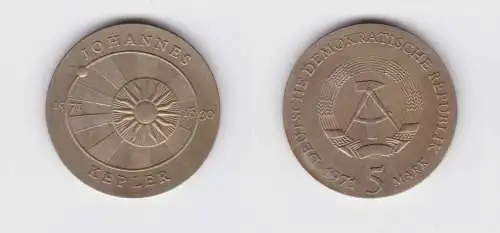 DDR Gedenk Münze 5 Mark Johannes Kepler 1971 fast Stempelglanz (136839)