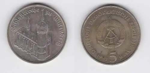 DDR Gedenk Münze 5 Mark Schloßkirche zu Wittenberg 1983 vorzüglich (137046)