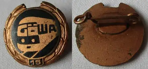DDR Abzeichen 15 Jahre GÖWA VEB Waggonbau Görlitz in Bronze (120226)