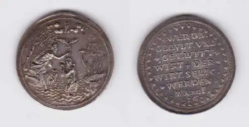 Silber Medaille "Wer da glaubt und getauft wird der wird selig werden" (159054)