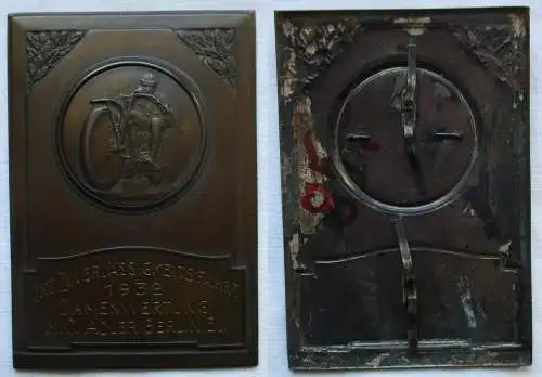 Bronze Plakette Zuverlässigkeitsfahrt Damenwertung MC Adler Berlin 1932 (134609)