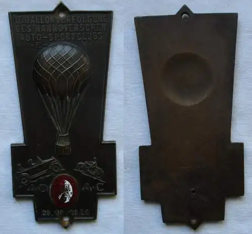 Bronze Plakette Ballonverfolgung des Hannoverschen Auto Sportclub 1928 (141371)