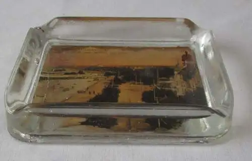 alter Reklame Glas Aschenbecher Ostseebad Arendsee um 1930 (134739)