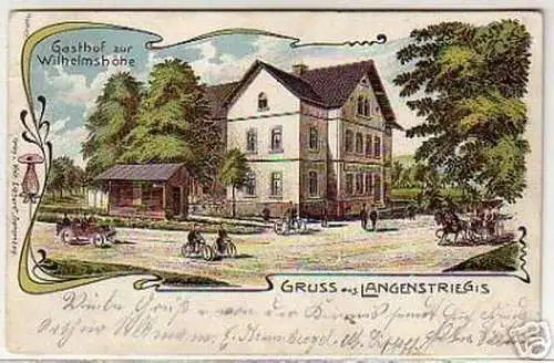 schöne Ak Gruss aus Langenstriegis Gasthof 1905