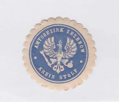 seltene Vignette Siegelmarke Amtsbezirk Zezenow Kreis Stolp Słupsk (122345)