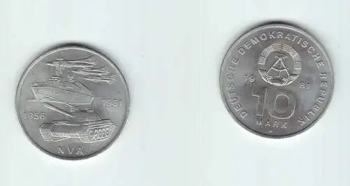 DDR Gedenk Münze 10 Mark 25 Jahre Nationale Volksarmee NVA 1981 (145007)
