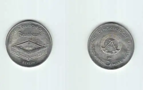 DDR Gedenk Münze 5 Mark Berlin Zeughaus 1990 Stempelglanz (145002)