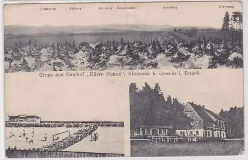 42542 Mehrbild Ak Gruß aus Gasthof "Dürre Henne" Alberoda bei Lössnitz im Erzgeb