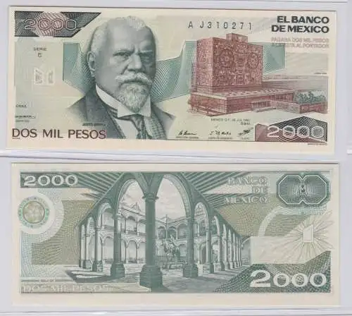 2000 Pesos Banknote Mexiko 1983 kassenfrisch UNC (138366)