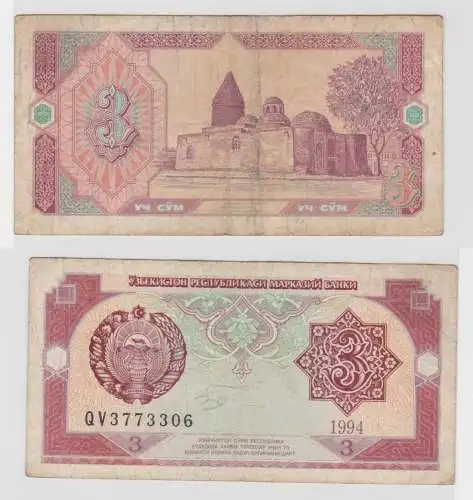 3 Cum Banknote Usbekistan 1994 (138325)