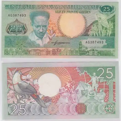 25 Gulden Banknote Centrale Bank van Suriname 1988 (123403)
