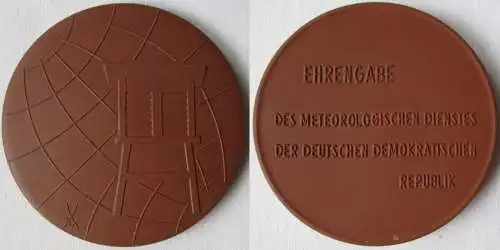 DDR Porzellan Medaille Ehrengabe des Meteorologischen Dienstes (145101)