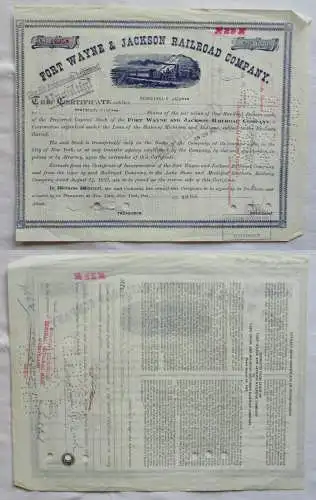 25 Dollar Aktie Fort Wayne & Jackson Railroad Company New York 1944  (143816)