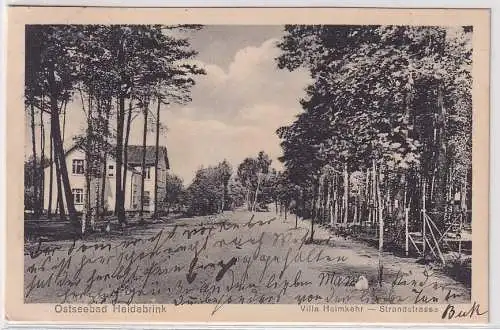 02078 AK Ostseebad Heidebrink Międzywodzie - Villa Heimkehr, Strandstrasse 1925