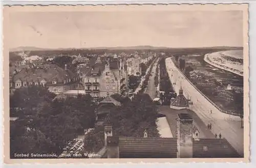 907368 AK Seebad Swinemünde (Świnoujście) - Blick nach Westen 1938
