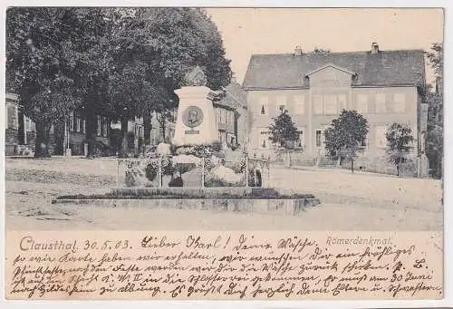 907081 Ak Clausthal - Partie am Römerdenkmal 1903