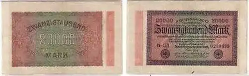 Infla Banknote 20000 Mark 20.2.1923 Rosenberg 84 f