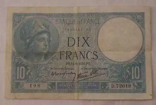 Banknote Frankreich 10 Franc 1939