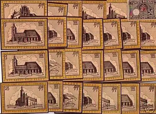 32 Banknoten Notgeld Stadt Frankfurt Oder um 1920