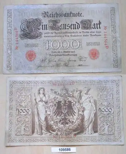 seltene Banknote Inflation 1000 Mark 10.10.1903 Ros. Nr.21 (109586)