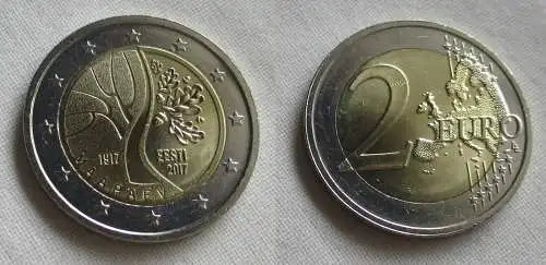 2 Euro Münze Estland 2017 Unabhängikeit Estlands Stgl. (160739)