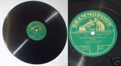 Schellack Platte Grammophon Reiter-/ Fanfaren-Marsch (P)