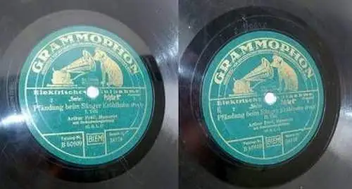 Schellackplatte Humor Sänger Kröllhuhn Preil 1931 (e)