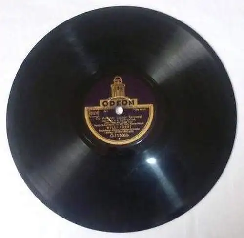 Schellackplatte Odeon "Du dummer kleiner Korporal" u.a. um 1930 (c)