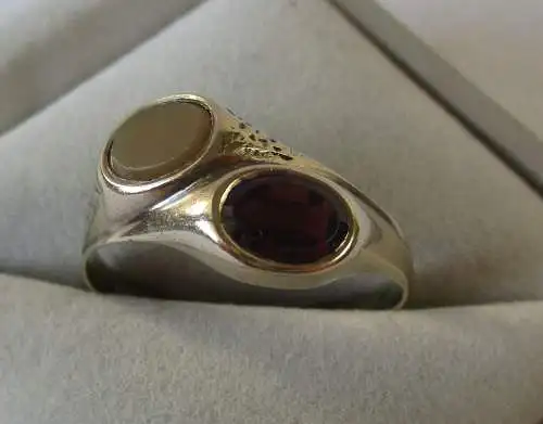 eleganter 333er Gold Damen Ring mit 2 farbigen Edelsteinen (136337)