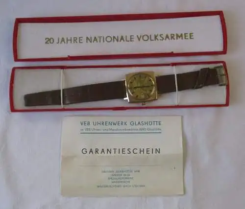 Ehrengeschenk 20 Jahre NVA Nationale Volksarmee Glashütte + Garantiesch.(165159)