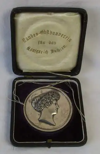 Sachsen Silber Medaille Gartenbau Gesellschaft Flora in Dresden mit OVP (160926)