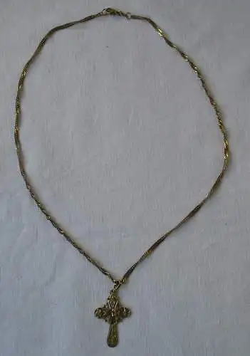 eleganter 333er Gold Halskette mit Kreuz Anhänger (129250)