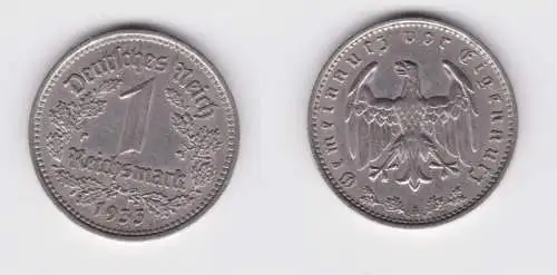 1 Mark Nickel Münze 3. Reich 1935 A, Jäger 354 f.vz (150666)