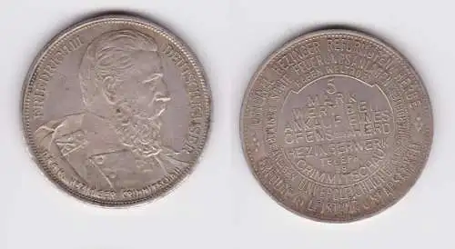 Reklame Marke 5 Mark Hezingerwerk Crimmitschau Friedrich III um 1920 (153187)