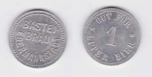 Gut für 1 Liter Bier Biermarke Aluminium Bastei Bräu Ebermannstadt (131979)