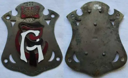 emaillierte Plakette Frankfurter Automobil Club A.v.D. 1899 (146986)