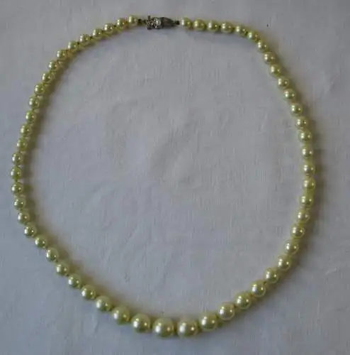 Perlenkette Halskette Verschluss 14 Karat 585 Gold Perlen Ø 7-11,6 mm (112999)