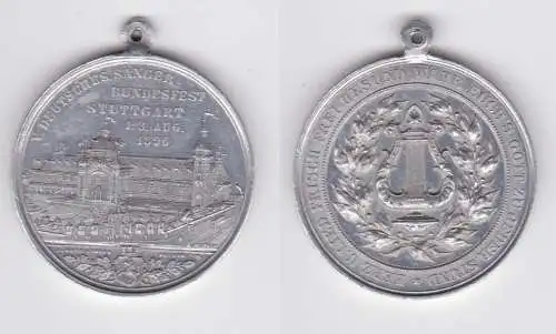 Aluminium Medaille V.Deutsches Sängerbundesfest Stuttgart 1.-3.8.1896 (152907)