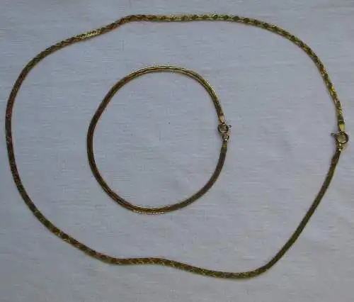 elegantes italienisches 333er Gold Schmuckset aus Halskette + Armband (107756)