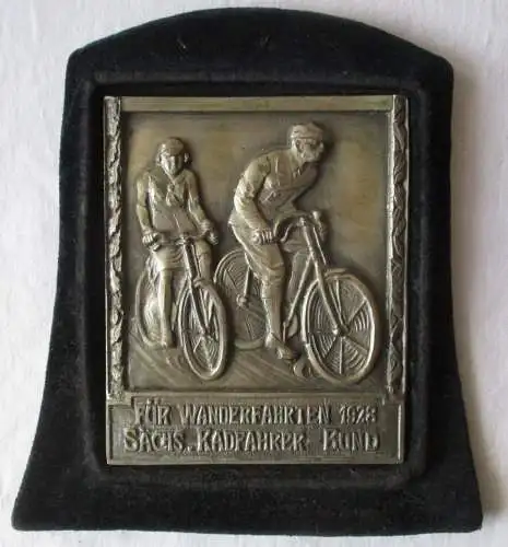 Guss Plakette Für Wanderfahrten Sächs. Radfahrer-Bund 1928 (109604)
