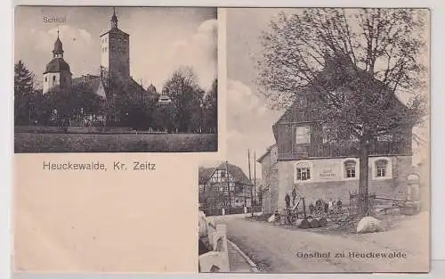 26543 Mehrbild Ak Heuckewalde Kreis Zeitz Schloß und Gasthaus um 1910