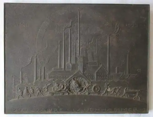 Lauchhammer Plakette 200 Jahre Lauchhammer 1725-1925 (124217)