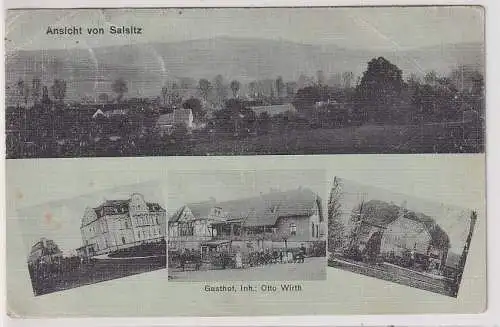 27877 Mehrbild Ak Gruß aus Salsitz bei Zeitz Gasthof 1914