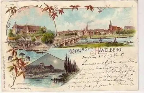 57287 Ak Lithographie Gruß aus Havelberg 1897