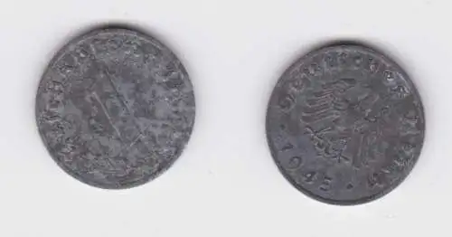 1 Reichspfennig Zink Münze 3.Reich 1945 F Jäger 373 ss+ (130405)