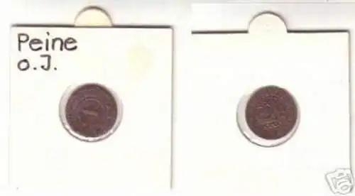1 Pfennig Münze Notgeld Stadt Peine um 1918