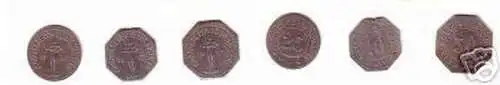 10,25 und 50 Pfennig Münzen Notgeld Stadt Belgern 1917