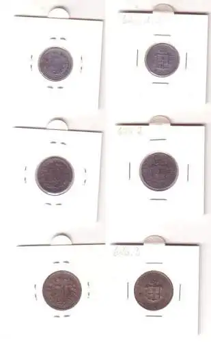 5, 10 und 50 Pfennig Zink Münzen Notgeld Stadt Zirndorf 1917