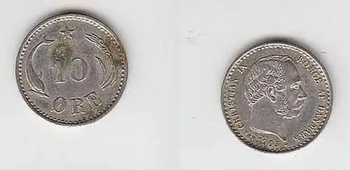10 Öre Silber Münze Dänemark 1903
