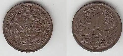 1 Cent Kupfer Münze Niederlande 1939
